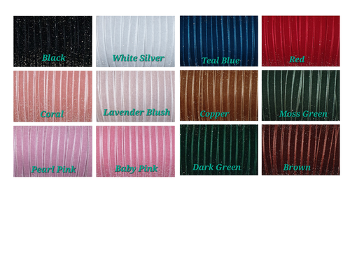10mm 3/8" Luxury Velvet Ribbon With A Hint of Silver Glitter More Colours - Picture 8 of 23