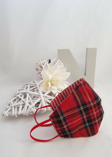 Face Mask, Size Medium, Reversible, Washable With A Wire Nose Bridge  - Picture 1 of 3