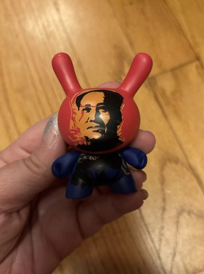 Kidrobot Andy Warhol Dunny Series 2 MAO 3" Mini Vinyl Art Figure Red &Blue - Image 2 of 4