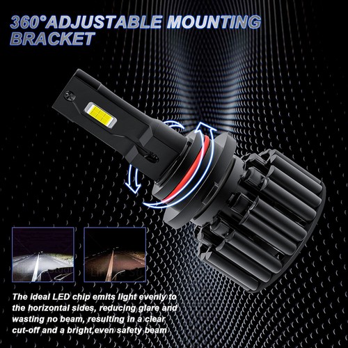For Dodge Charger 2016-2019 White 2X 9005 LED Headlights Bulbs High Low Beam F15 - Picture 6 of 13