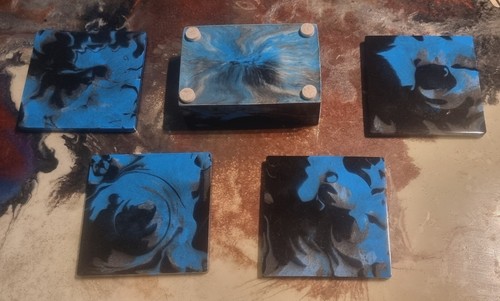 Hi Performance Cars Coaster set with holder - Made by Melb Artist - Picture 4 of 4