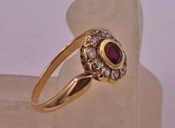 * Ruby ring ring with ruby brilliant diamond 0.40… - image 7