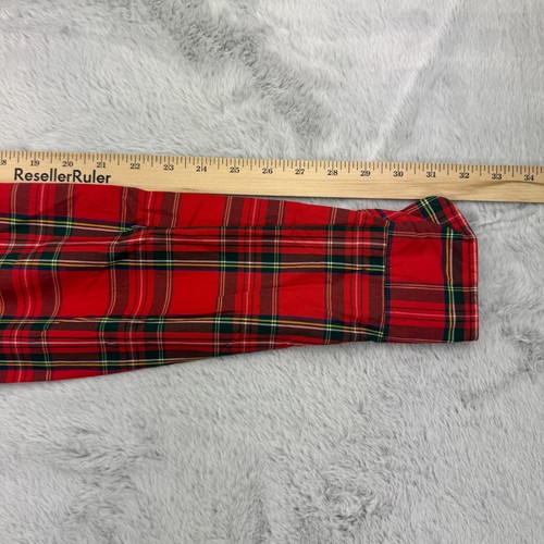 J Crew Crewcuts Shirt Boys 16 Red Plaid Long Sleeve Collared Casual Button Up - Picture 6 of 7