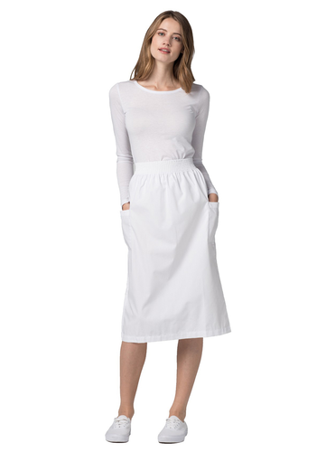 Adar Women Medical Nurse Comfort Skirt With A-line Cut Shape & Cargo Pockets - Picture 4 of 14