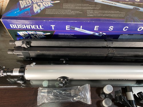 Bushnell Deep Space 420X #78-9512 60mm Refractor Telescope w/Hardwood Tripod - Picture 13 of 15