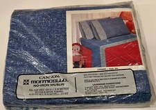 Cannon Monticello No Iron Full Flat Sheet 54 X 76 Inch Mattress New Vintage NOS