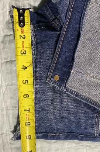 Levi's Jean Shortall Youth Tween Girl 10 REG 26” Blue Denim Overall Shorts Kids - Picture 18 of 19
