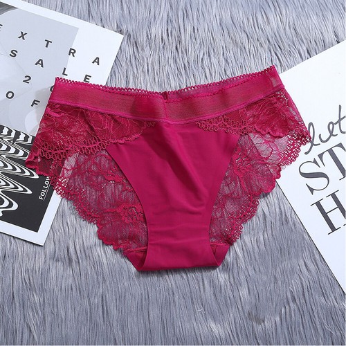 Womens Sexy Lace Ice Silk Panties Knickers Lingerie Seamless G-string Briefs + ⭐ - Foto 17 di 27