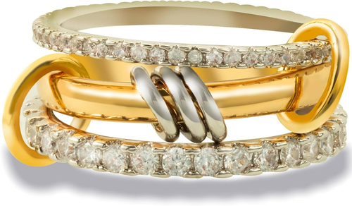18K Gold Plated CZ Cubic Zirconia Rings Non Tarnish Dainty Stackable Knuckle 7 - Picture 10 of 12