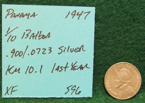 LOTTO MONETE ARGENTO PANAMA 1/10 1/4 1/2 BALBOA 1947 1962 1932 KM 12,1 12a,1 11,2 - Foto 12 di 12
