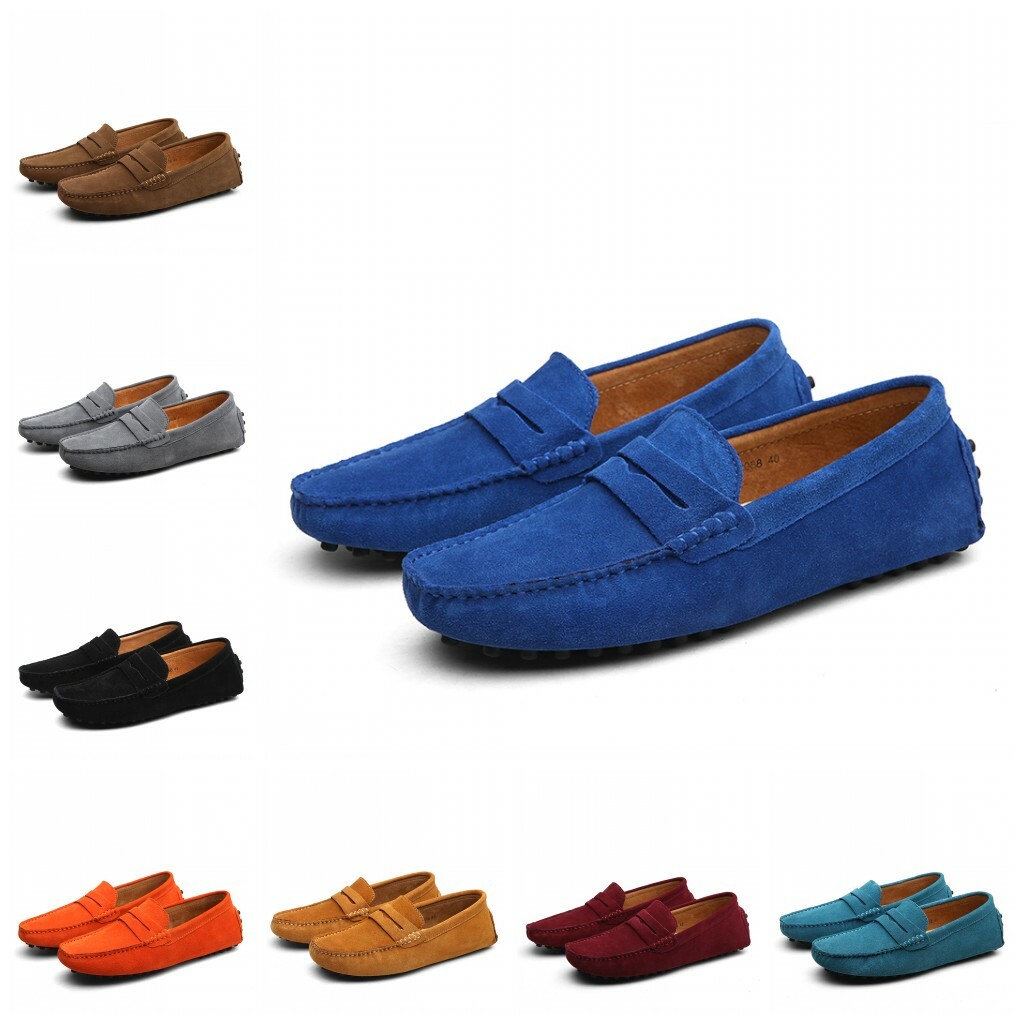 Men's 38-49 Loafers Slip-On Casual Boat Shoes Soft Flat Moccasin Driving