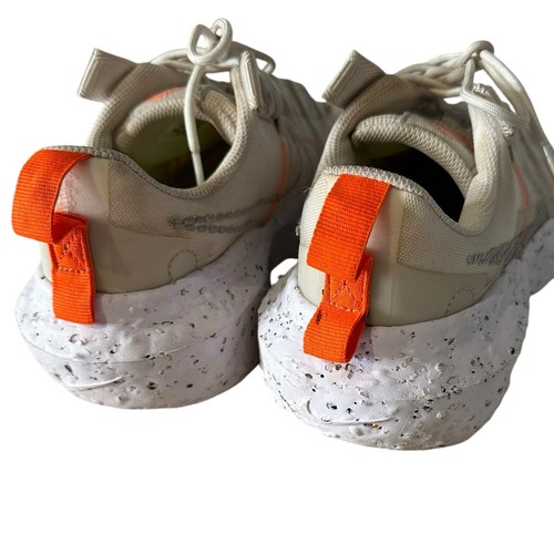 Nike Womens Running Sneakers Size 8 Crater Impact White Grey Neon Orange Shoes - Imagen 2 de 9