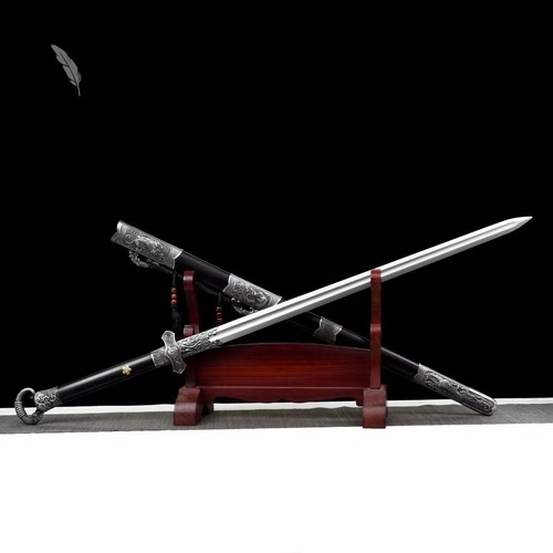 Battle Ready Jian Schwert geschmiedet scharf hoher Manganstahl Klinge Katana Full Tang - Bild 9 von 11