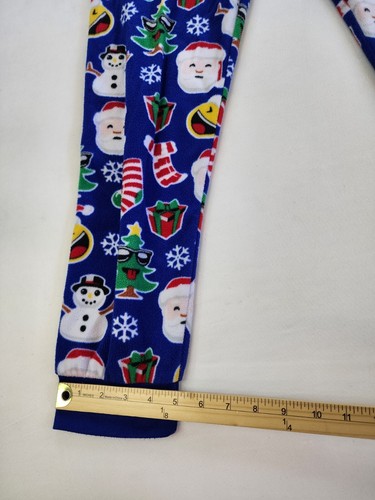 Childrens Place Sleep Pants Kids XL Blue Emoji Christmas PJ Jammies Lounge - Picture 3 of 8