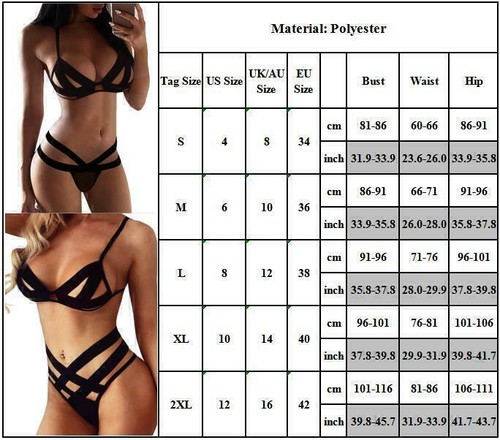 Riemchen BH Slip String Set Sexy Frauen Dessous Reizwäsche Unterwäsche Erotische - Bild 2 von 12