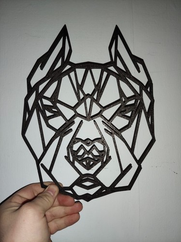 Geometric Dog Wall Art Hanging Decoration Modern Style - Picture 2 of 2