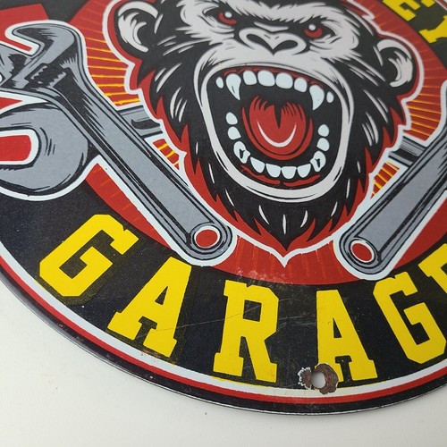 Letrero de porcelana vintage de garaje de mono de gas - letrero de motor de taller de bomba de gas de servicio - Imagen 6 de 14