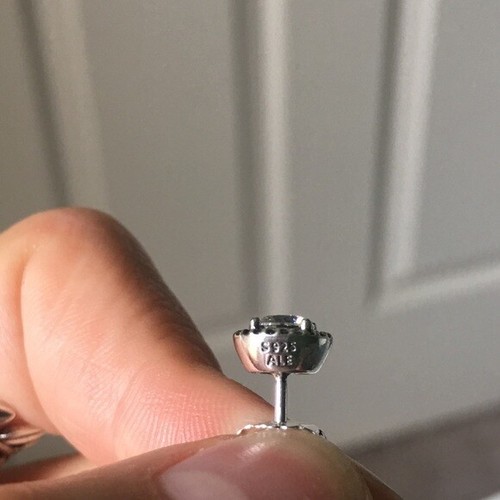 *BRAND NEW* Genuine Pandora Silver Classic Elegance Stud CZ Earrings 296272CZ - Picture 4 of 8
