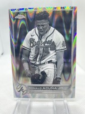 2022 Topps Chrome Sonic Ronald Acuna Black White Ray Wave Braves