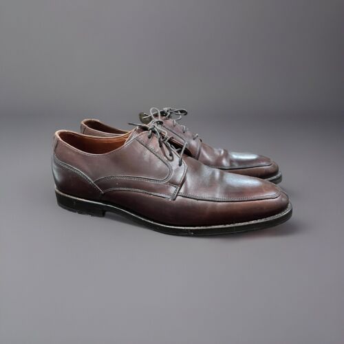 BROOKS BROTHERS Mens Brown Leather Dress Shoes 10 B Made In The USA - Picture 2 of 9