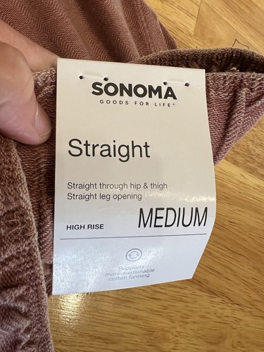 NWT Sonoma Straight Utility Sweatpant Size M Hi Rise Stretch Mauve Pant - Bild 4 von 7