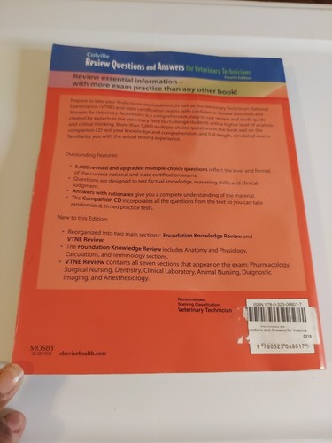 Review Questions and Answers for Veterinary Technicians Pre-owned But Not Used - Picture 5 of 5