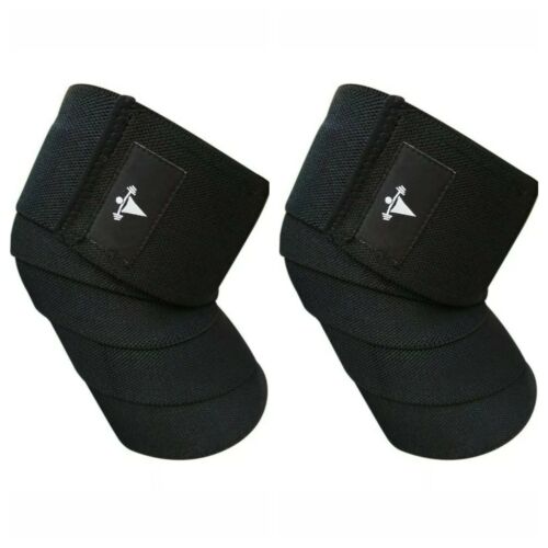 Knee Wraps For Gym Workout Weightlifting Support Cross Training Crossfit Squats - Picture 3 of 36