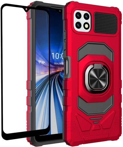 Für Boost Mobile Celero 5G+ Plus Etui mit Hartglas Hybrid Magnetring - Bild 9 von 15