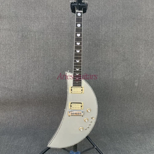 Custom Moon Sault Electric Guitar Moon Inlay Sliver Solid Body HH Pickup InStock