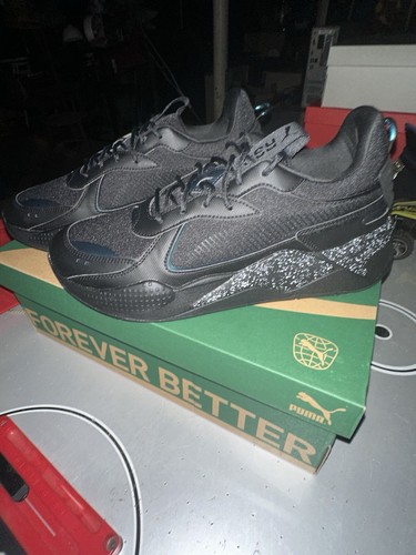 RARE! Puma RsX Iridescent Lace Up Mens Black Sneakers Casual Shoes 39725802