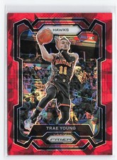 2023-24 Panini Prizm Trae Young #3 Red Cracked Ice Hawks
