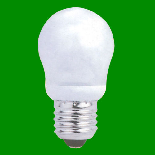 7W (=25W) Mini Golf Ball, Round, G45, CFL, ES E27 Light Bulb, Edison Screw, Lamp - Picture 2 of 3