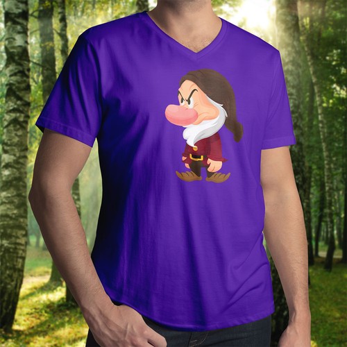 Snow White and the Seven Dwarfs Grumpy Cartoon Men Unisex V-Neck Top Tee T- Shirt | eBay Snow White and the Seven Dwarfs Grumpy Cartoon Men Unisex V-Neck Top Tee T- Shirt | eBay