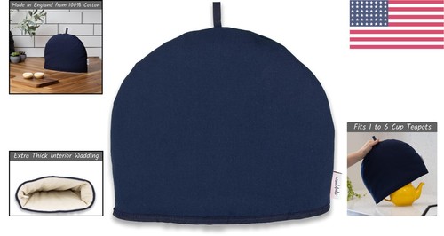 Machine Washable Large Tea Cozy - Durable 100% Cotton, 6 Cup Insulation - Picture 2 of 9