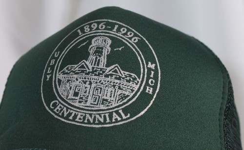 Vtg Ubly Michigan Snap Back Hat Cap Trucker Baseball Mesh 1996 Centennial Thumb - Picture 2 of 11