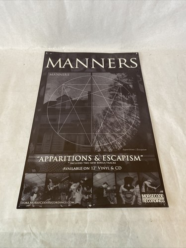 Manners - Apparitions And Escapism Poster Original Album Promo 11x17 RARE - Picture 1 of 9