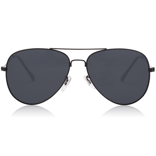 Gafas de sol polarizadas clásicas de aviador lentes espejadas UV400 para hombres y mujeres gafas negras - Imagen 1 de 3