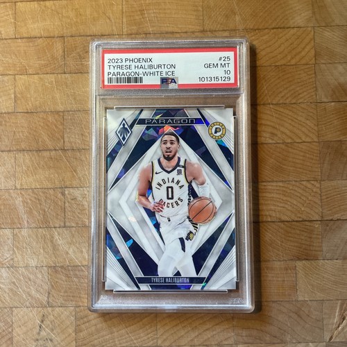 1315129 2023-24 Panini Phoenix Tyrese Haliburton Paragon White Ice 87/125 PSA 10