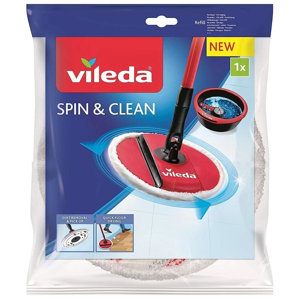 Vileda Spin & Clean Mop, Always clean mop pad, vileda spin clean