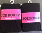 2 Pair JOE BOXER Opaque Black Tights Size 9-11