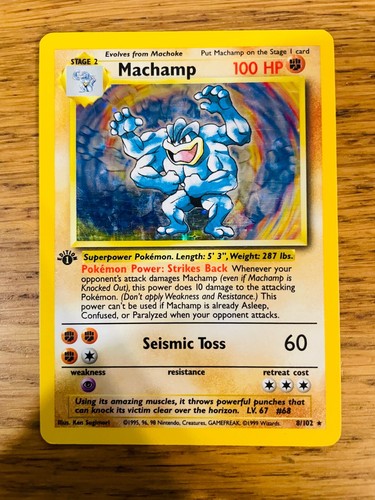 1st Edition Machamp (8/102) Holo Base Set Pokemon Card! FAST & FREE P&P! - Picture 84 of 173