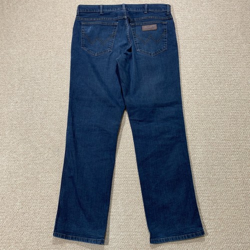 Wrangler Texas Stretch Jeans Mens 36x32 Blue Lightweight Denim Trousers USA