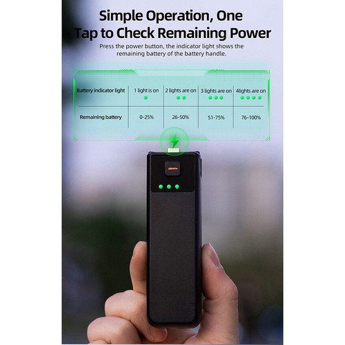 Batteriegriff Schnelllade Powerbank mit Dual USB-C Kabel für Osmo Pocket 3 - Bild 12 von 16