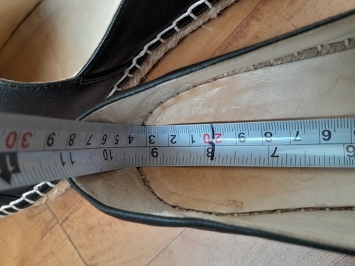 Chanel Espadrilles Black Lambskin Leather EU.37 US. 7 - Picture 11 of 15