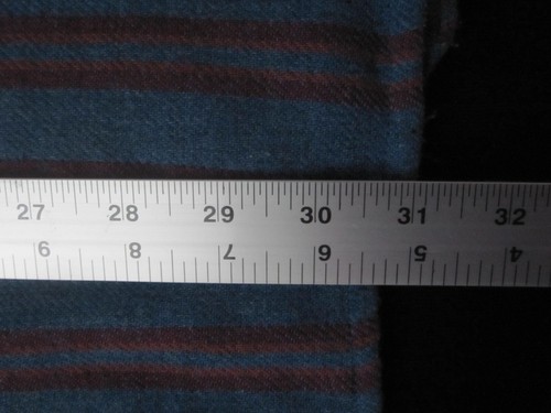Vintage Penneys Towncraft Wollhemd gestreift Herren Large 16-16,5 türkis rot orange - Bild 4 von 8