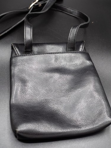 Black Vintage 1990's Esprit de Corps Leather Small Shoulder Bag Crossbody - Picture 6 of 6