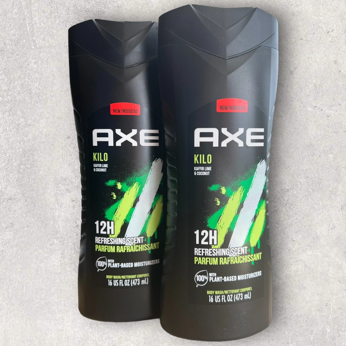 (2) AXE Kilo Body Wash 16 fl oz (473 ml) Kaffir Lime and Coconut