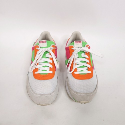 Puma Future Rider Shoes Sneakers Boys Size 7C YOUTH Gray Orange Pink Green - Picture 4 of 10