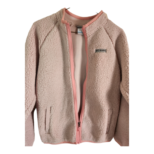 Columbia youth large u cozy camper heavy weight fleece zip up front pockets pink - Picture 9 of 9