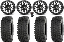 ITP Hurricane 14" Wheels Black 30" BDC Tires Kawasaki Teryx Mule